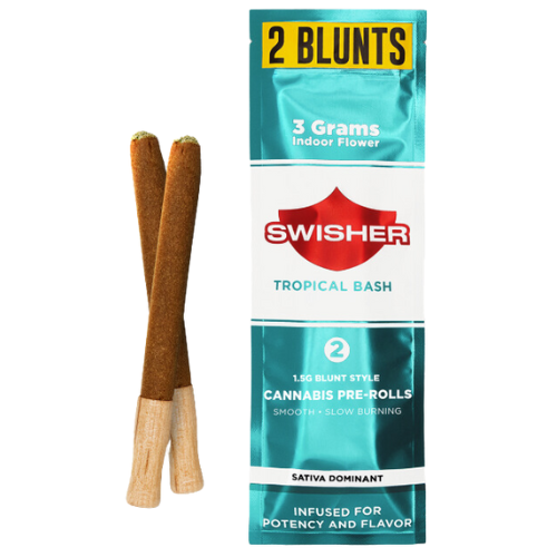 Photograph of product: Swisher Tropical Bash Infused Blunt 2 Pack 3g
