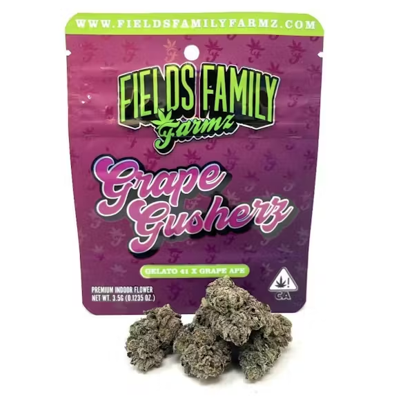 Photograph of product: Fields Family Farmz Grape Gusherz, 3.5g
