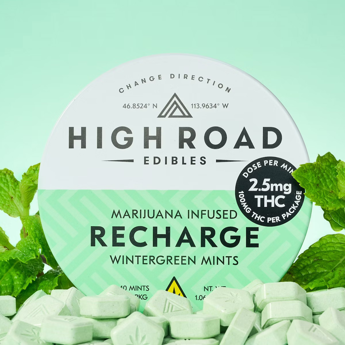 Photograph of product: High Road Wintergreen Recharge Mints