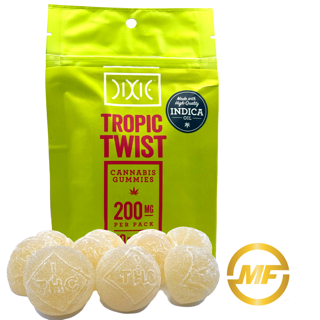 Photograph of product: Dixie | Tropic Twist Gummies | 200mg