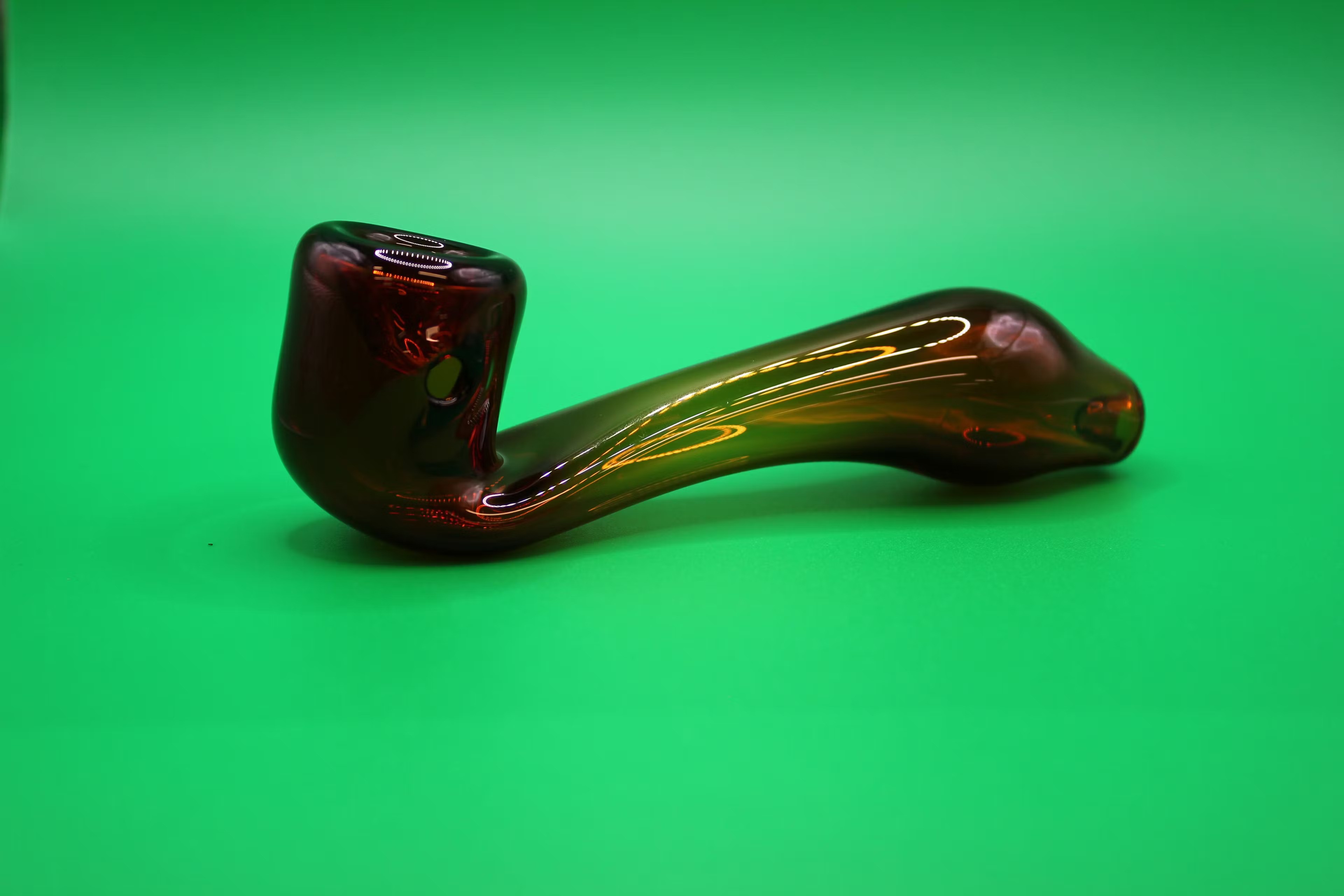 Photograph of product: Cyphe Smoke | Sherlock Large Glass Pipe | Amber