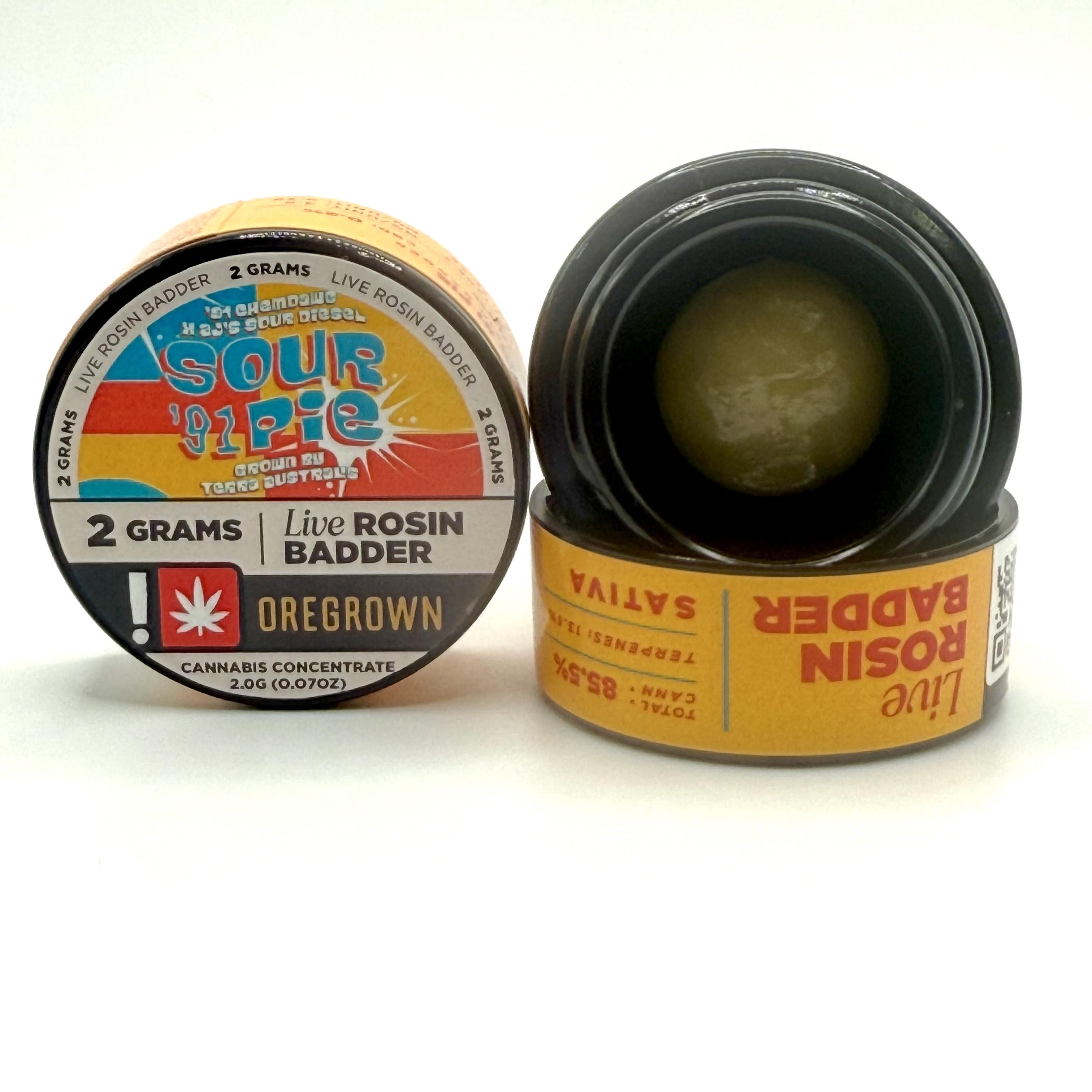 Photograph of product: rosin OG 2g Sour 91 Pie (S)