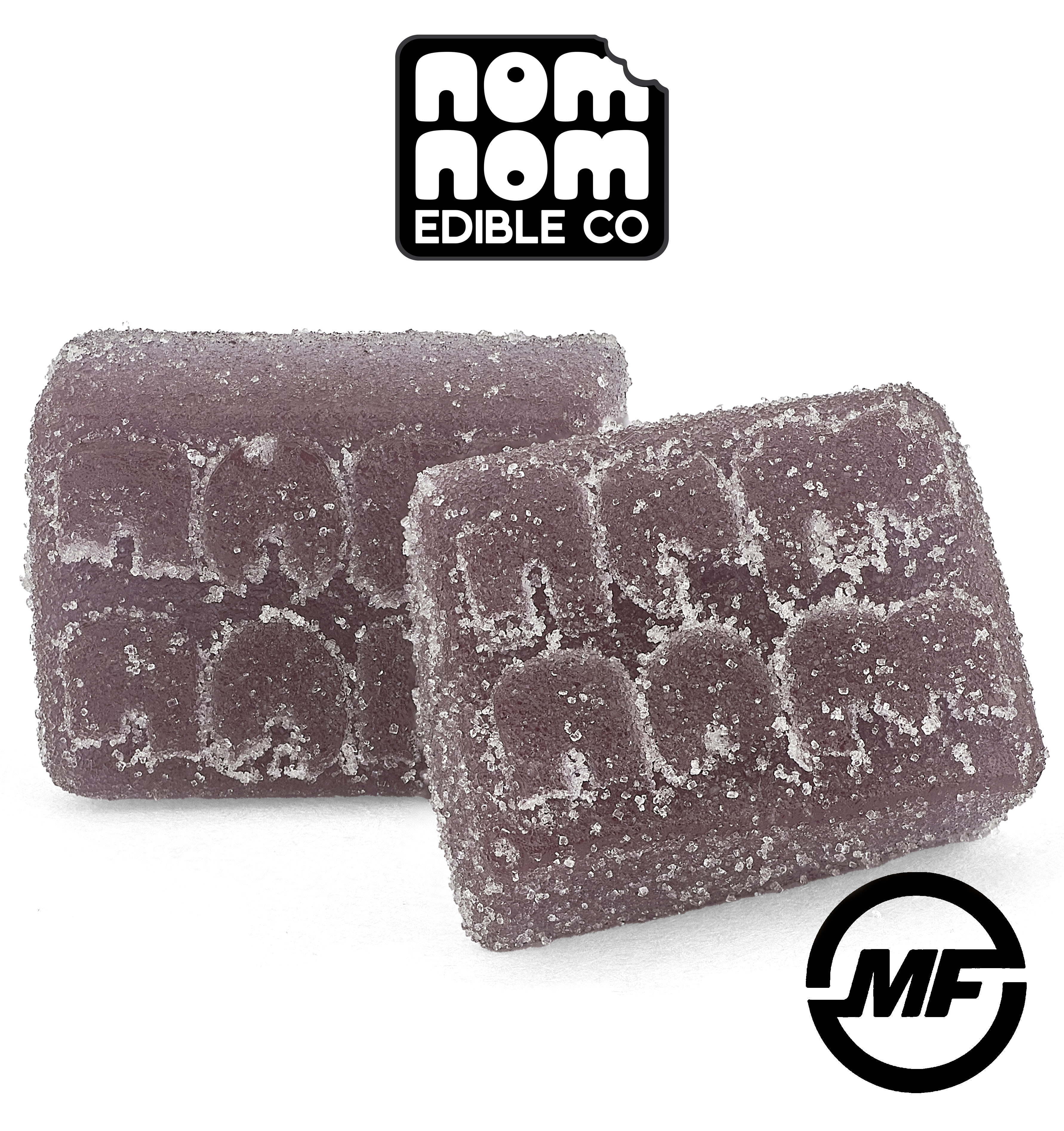 Photograph of Product: Nom Nom Edible Co. | Grape Pop | 200mg Live Resin Gummies