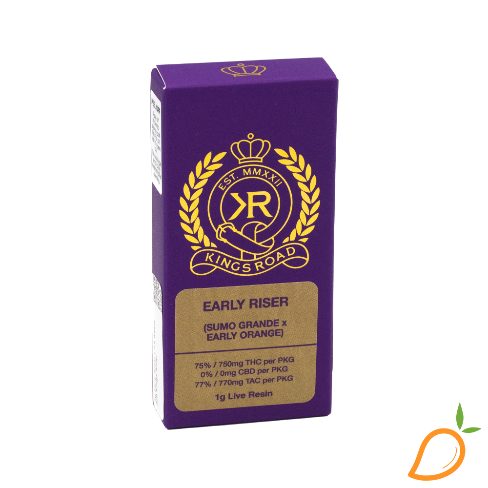 Photograph of product: 1g Early Riser Live Resin AIO Kings Road