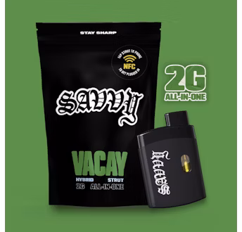 Photograph of product: Savvy Strut AIO Vape 2g- Peaches & Cream