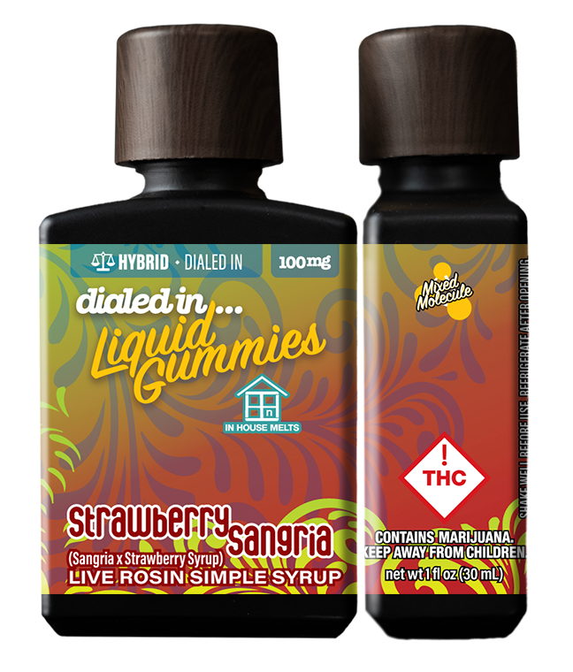 Photograph of product: Rec Dialed in 100mg Liquid Gummies - Strawberry Sangria