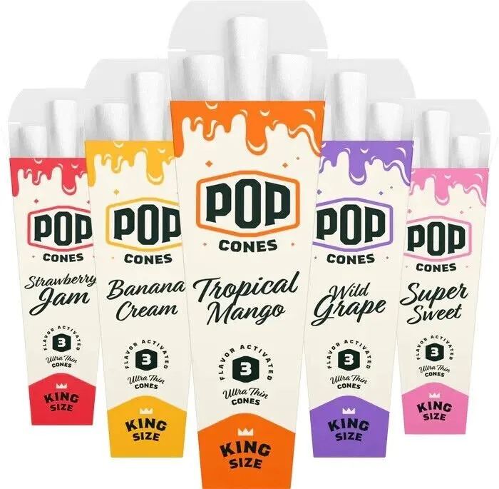 Photograph of product: POP Cones - Assorted Flavors | 3pc | King Size