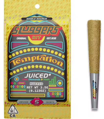 Photograph of product: SLUGGERS TEMPTATION INFUSED 5PK PRE-ROLLS