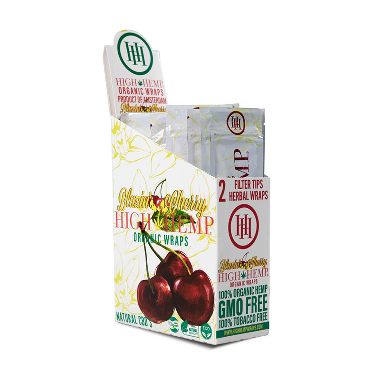 Photograph of product: High Hemp | ORGANIC WRAP BLAZIN CHERRY | 2pk