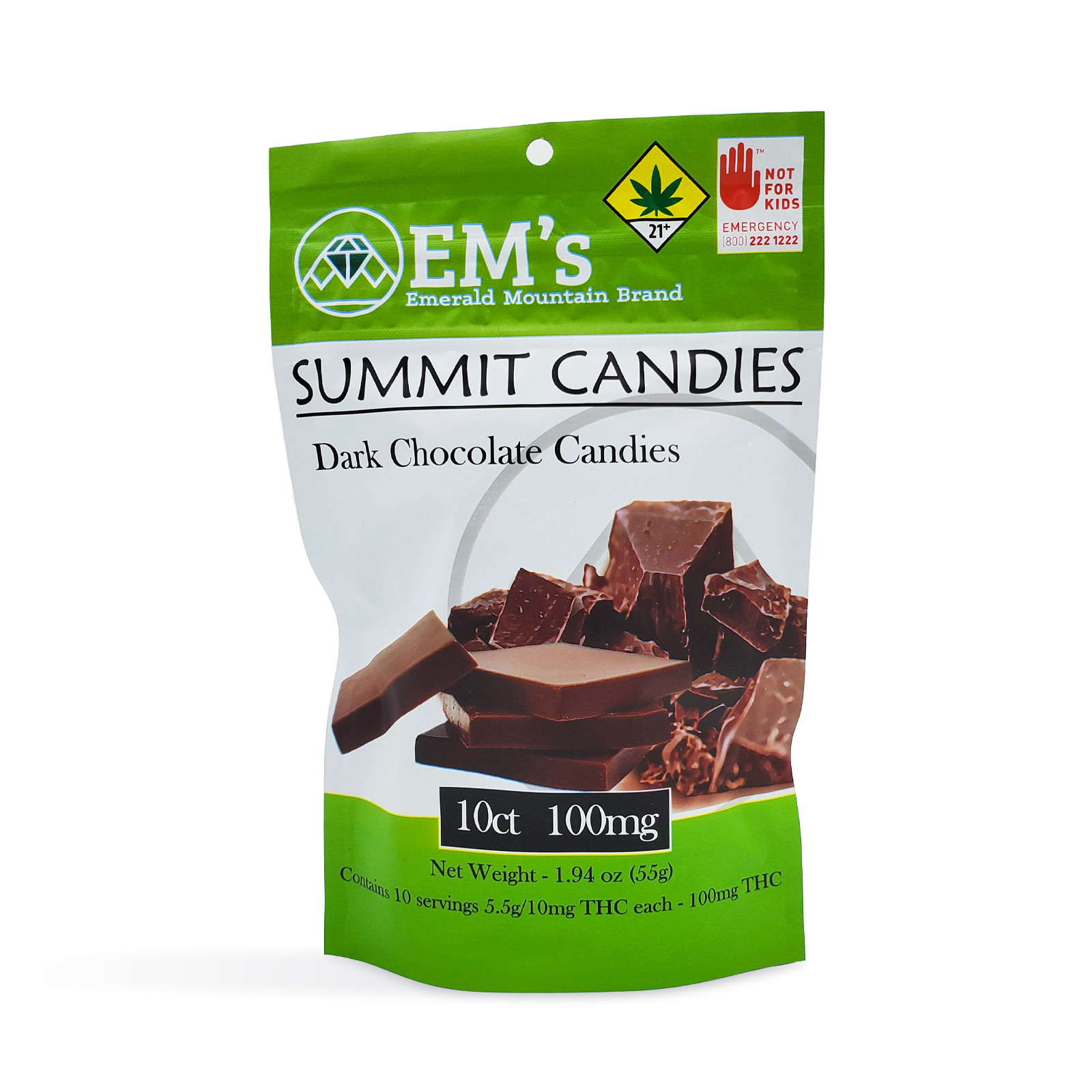 Photograph of product: Dark Chocolate Candies 10-pack