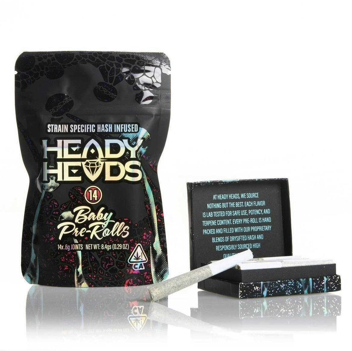 Photograph of product: Heady Heads - Cherry Valley OG - 7G - Pre Roll Pack