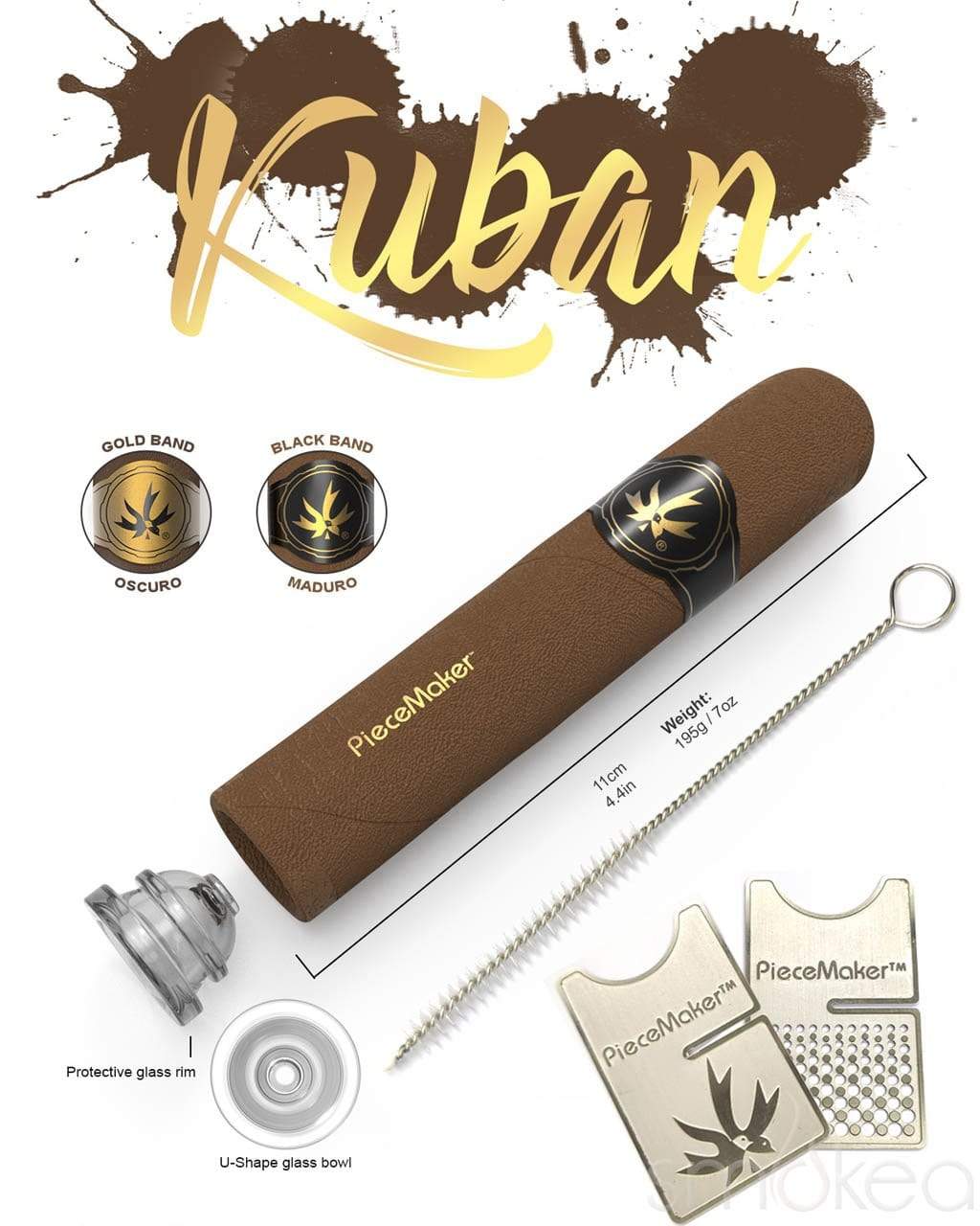 Photograph of product: PieceMaker - Silicone Pocket Pipe - Kuban