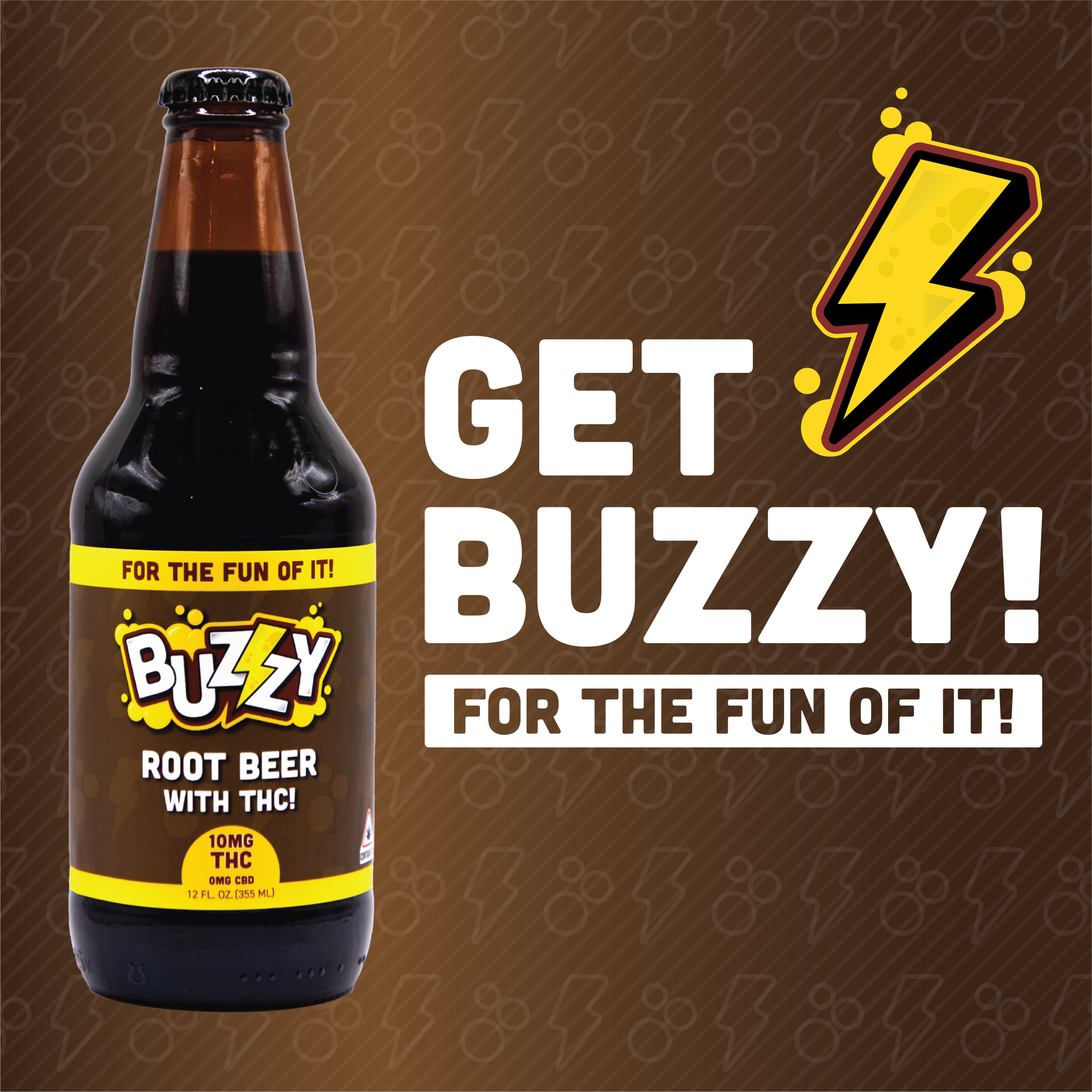 Photograph of product: Buzzy Root Beer 10 mg