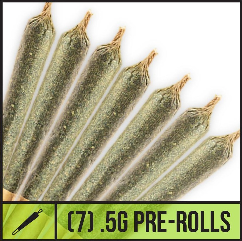 Photograph of product: Natty Rems 7 Pack of .5 Gram Joints: Banana Punch
