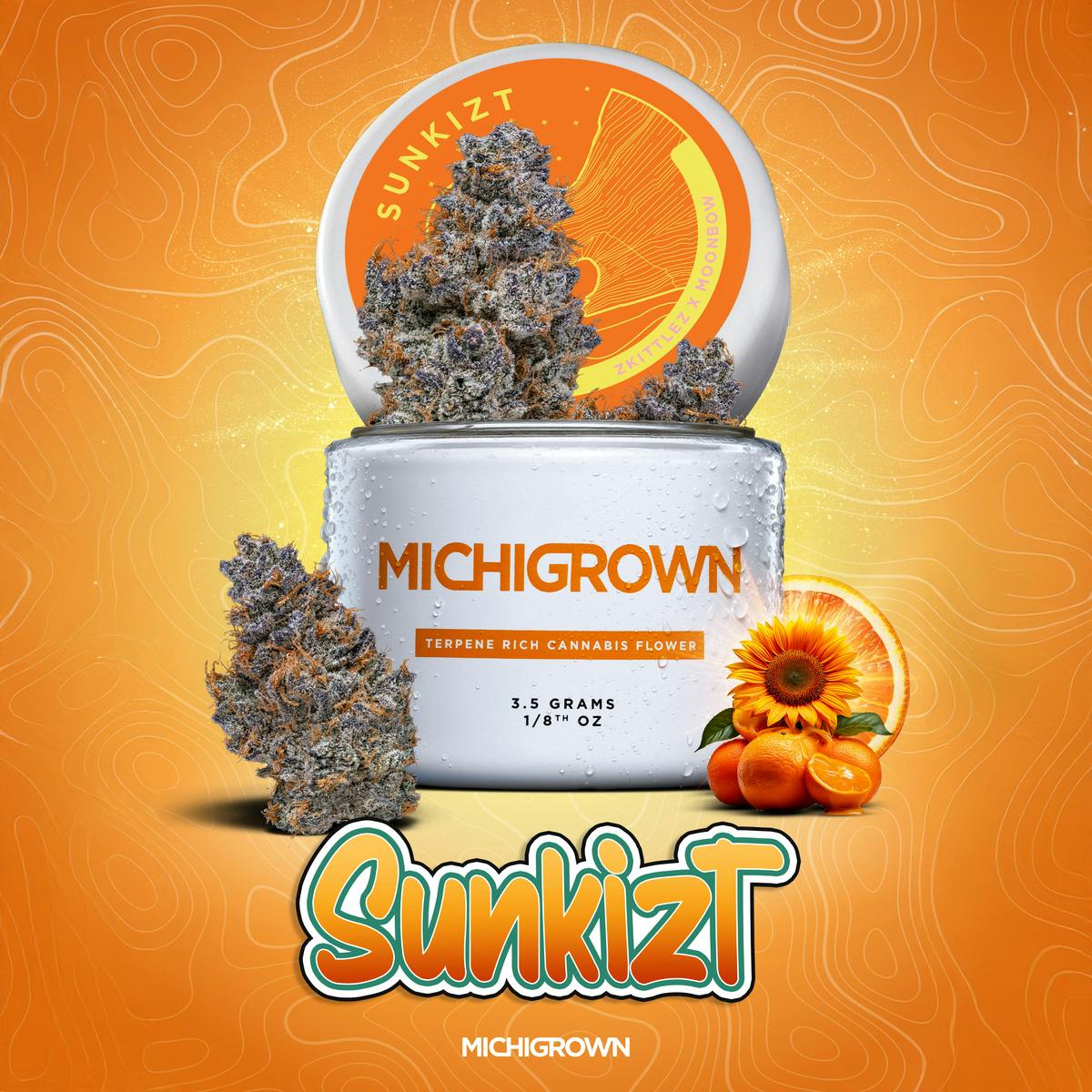 Photograph of product: Michigrown | Sunkizt Pre-Packed Flower - 3.5g