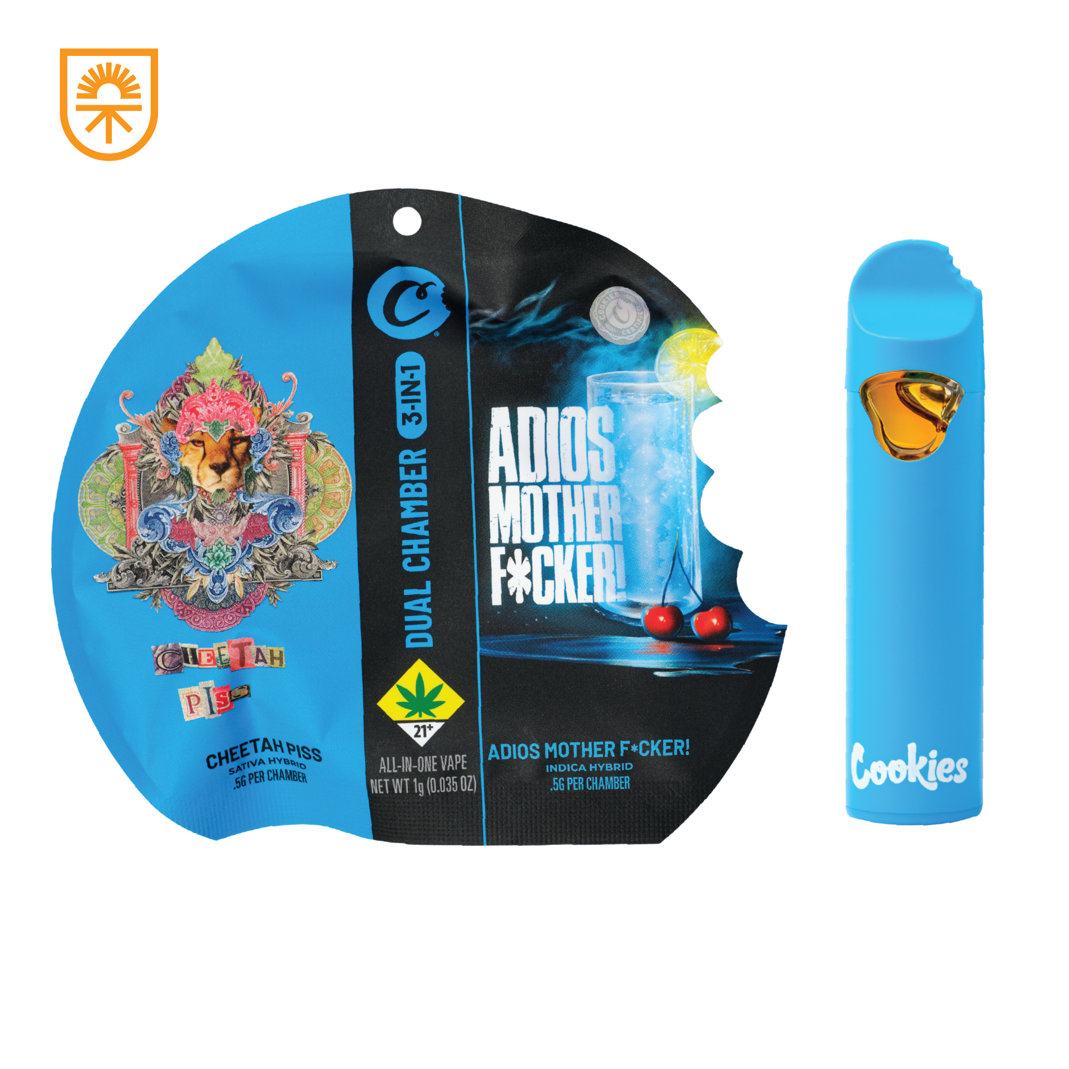Photograph of Product: Cheetah Piss x Adios MF'er - Dual Chamber - All-In-One - 1g
