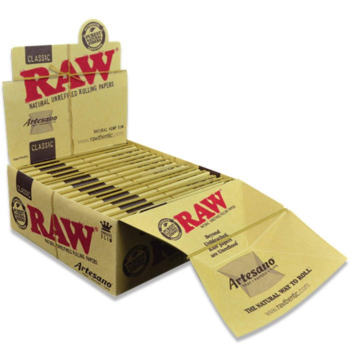 Photograph of product: Raw Classic - Artesano - King Size Slim Rolling Papers