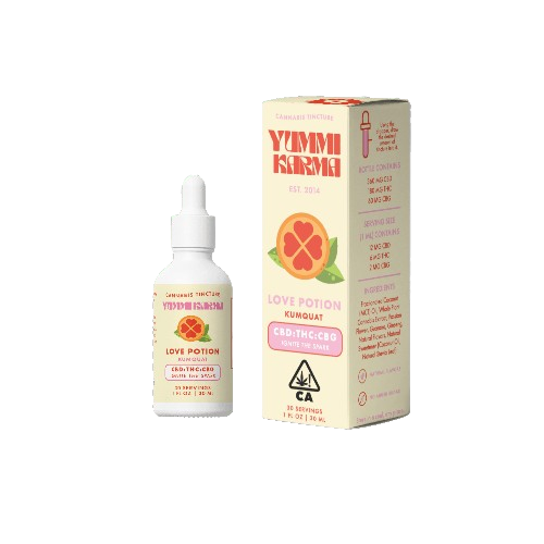 Photograph of product: Yummi Karma | Love Potion Tincture (6:3:1) 30ml | 360mg CBD/180mg TH-oui/60mg CBG
