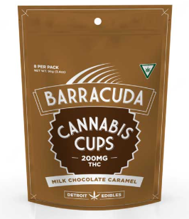 Photograph of product: Barracuda Cups - Milk Chocolate Caramel - 200mg Chocolate Cup