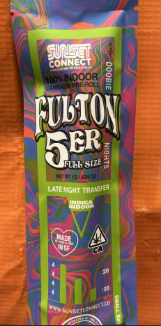 Photograph of product: Sunset Connect | Doobie Nights 1g Preroll   1 G