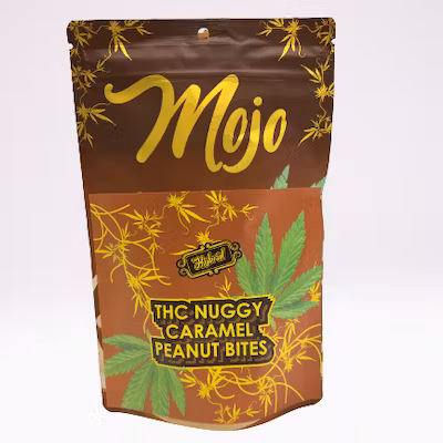 Photograph of product: MOJO | NUGGY CARAMEL PEANUT BITES | 200MG | HYBRID