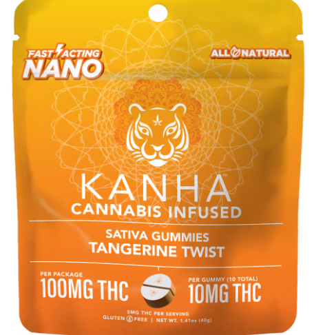 Photograph of product: Tangerine Twist Nano Gummies - 5mg/20pk