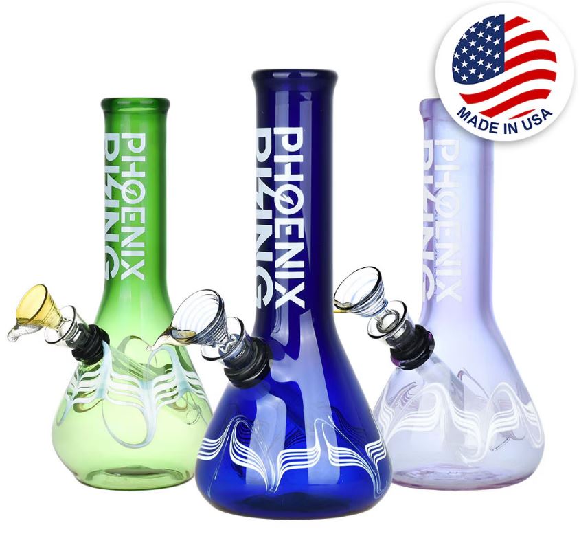 Photograph of product: Phoenix Rising Beaker Base Water Pipe 7" (A0112)