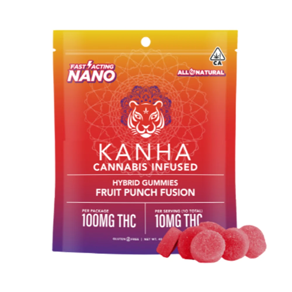 Photograph of product: Kanha | Fruit Punch Fusion | Gummies | 100mg