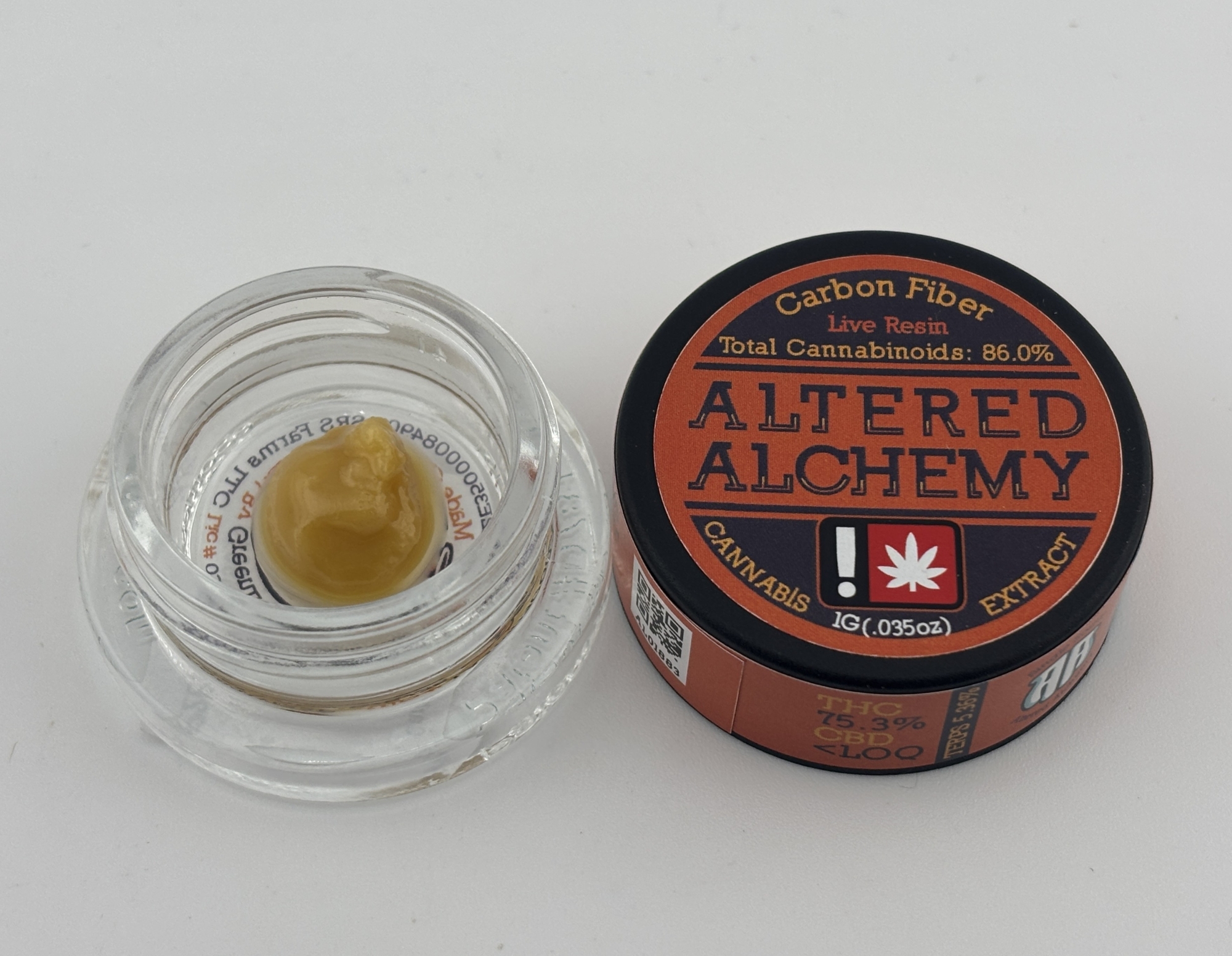 Photograph of product: Altered Alchemy | 1g Live Resin [I] | Carbon Fiber