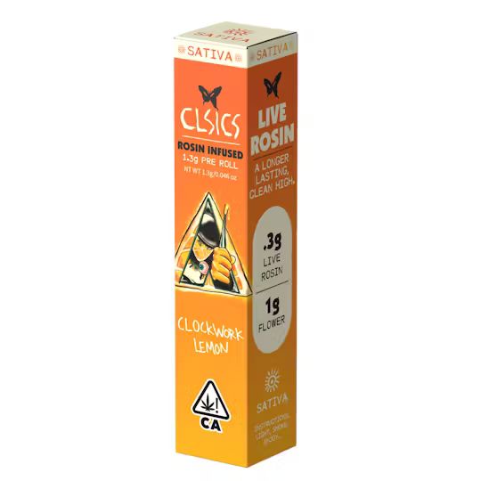 Photograph of product: 1.3G ROSIN INFUSED - CLOCKWORK LEMON [S]