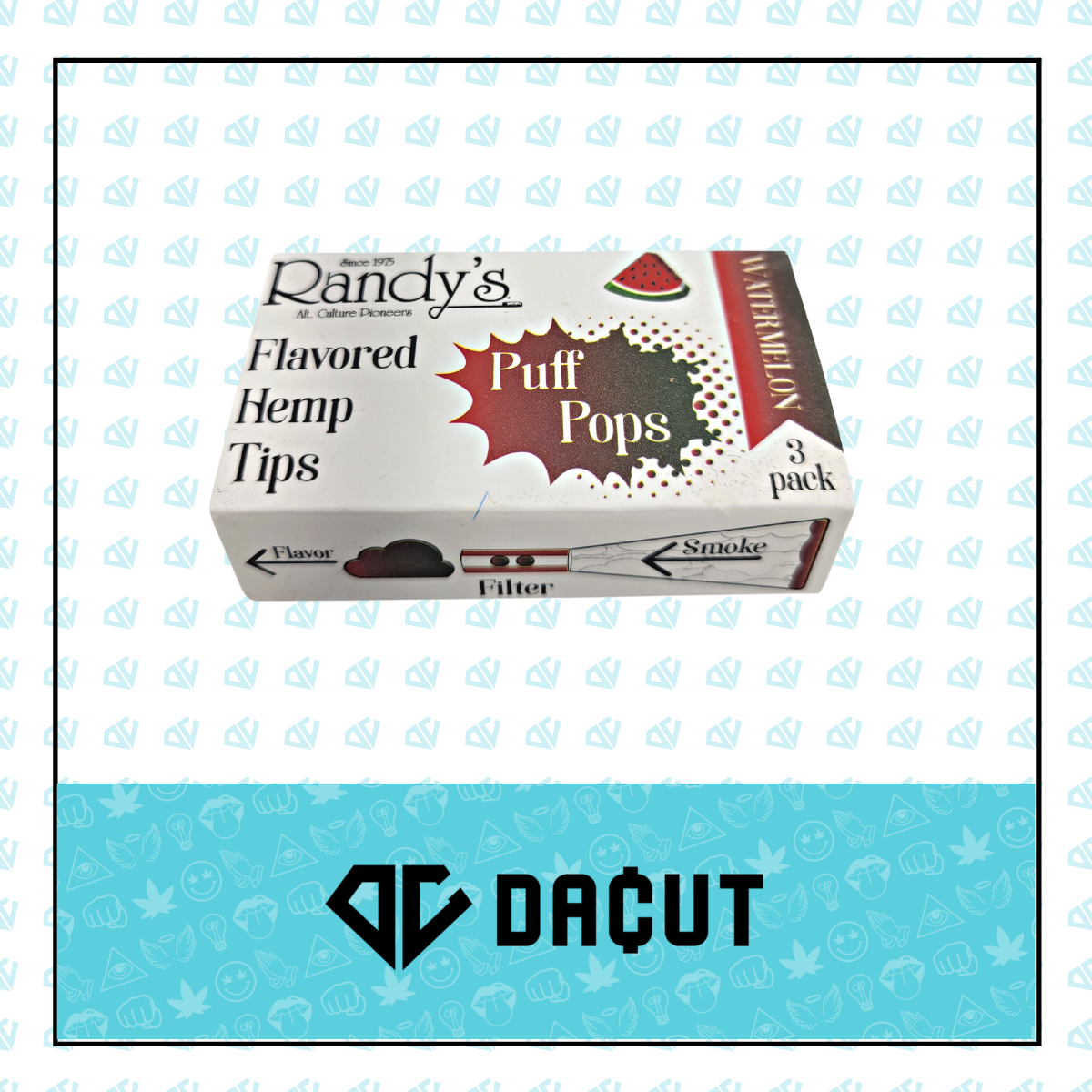 Photograph of product: Randy's Puff Pops Watermelon Flavored Hemp Tips