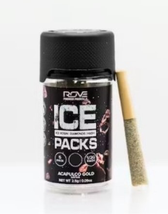 Photograph of product: ROVE | ACAPULCO GOLD (S) | .5G X 5 INFUSED ICE PACKS