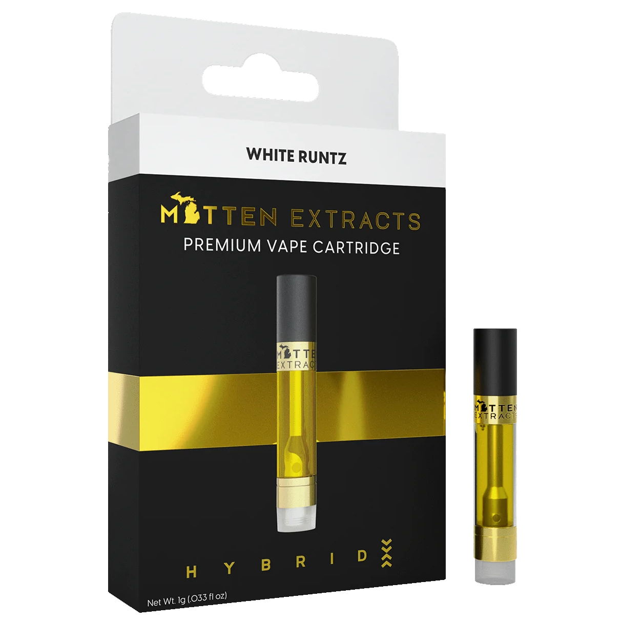 Photograph of product: Mitten Extracts White Runtz Cartridge Rec