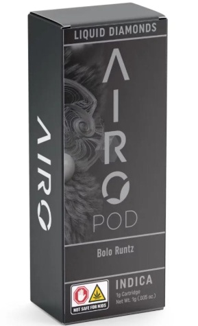 Photograph of product: Airo Bolo Runtz 1g Liquid Diamonds Cartridge