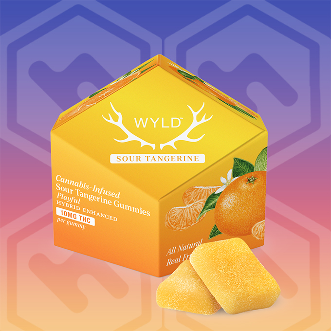 Photograph of product: WYLD | Sour Tangerine | 100mg | 10 Pack