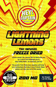 Photograph of product: Edibles | Lightning Lemons | 200mg | Hey! Captain