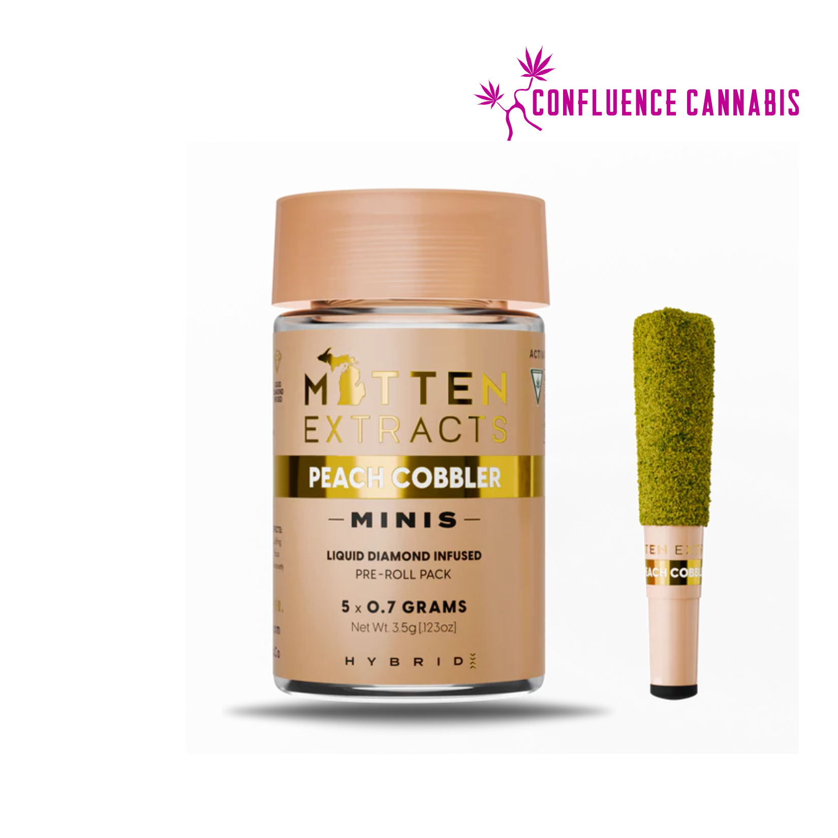 Photograph of product: Peach Cobbler (Infused) PREROLL 5 Pack