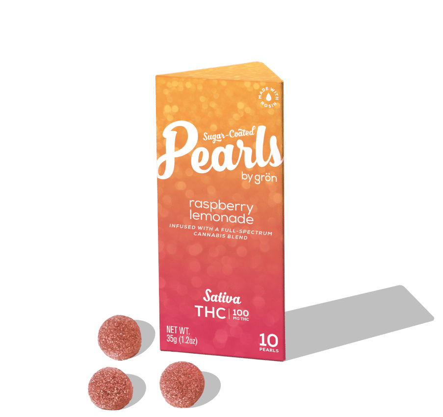 Photograph of product: Gron | Edibles | Raspberry Lemonade Pearls (S) | 100mg