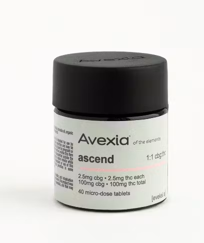 Photograph of product: Avexia Tablets (100mgCBG:100mg TH-oui) 40ct 1:1 CBG