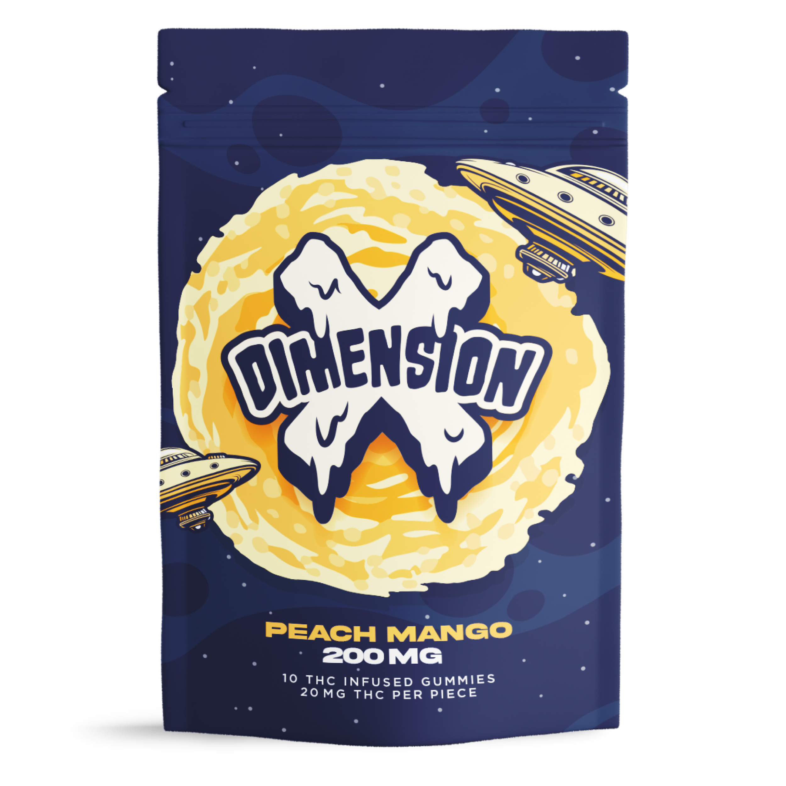 Photograph of Product: Dimension X Peach Mango Gummies | 200mg