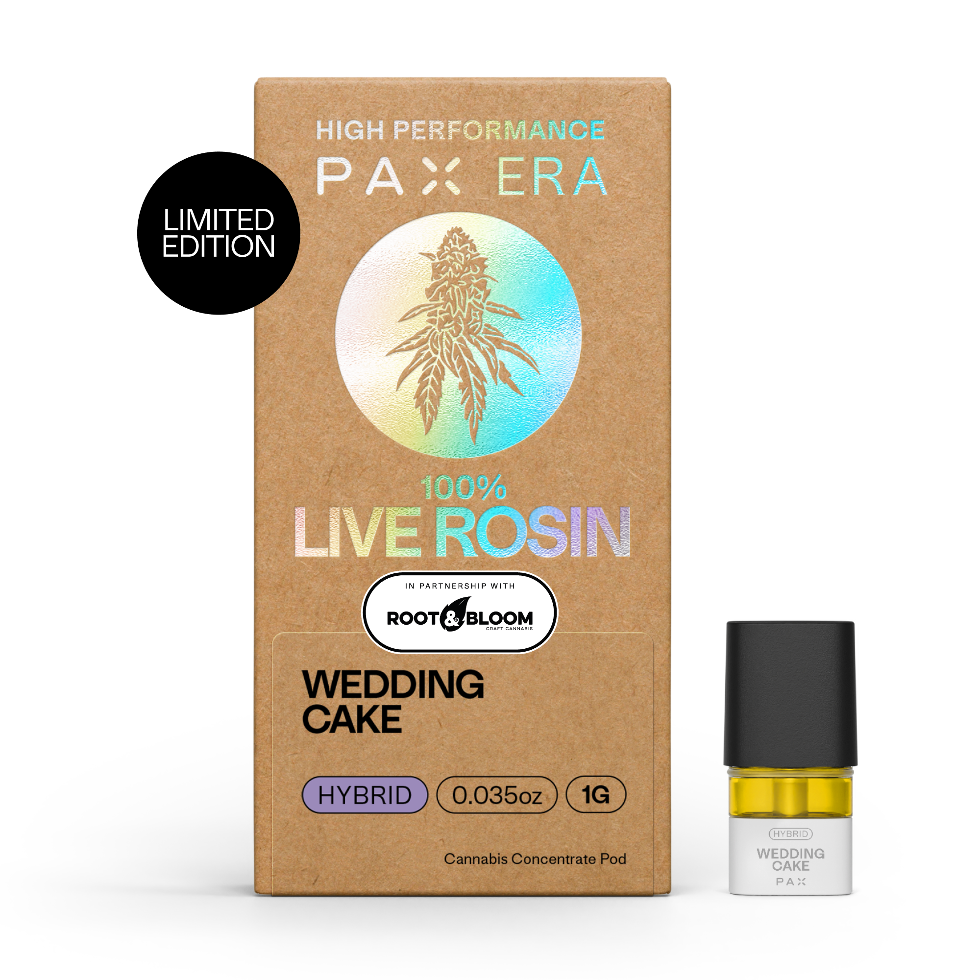 Photograph of product: 100% Live Rosin | Wedding Cake 1g | Pod