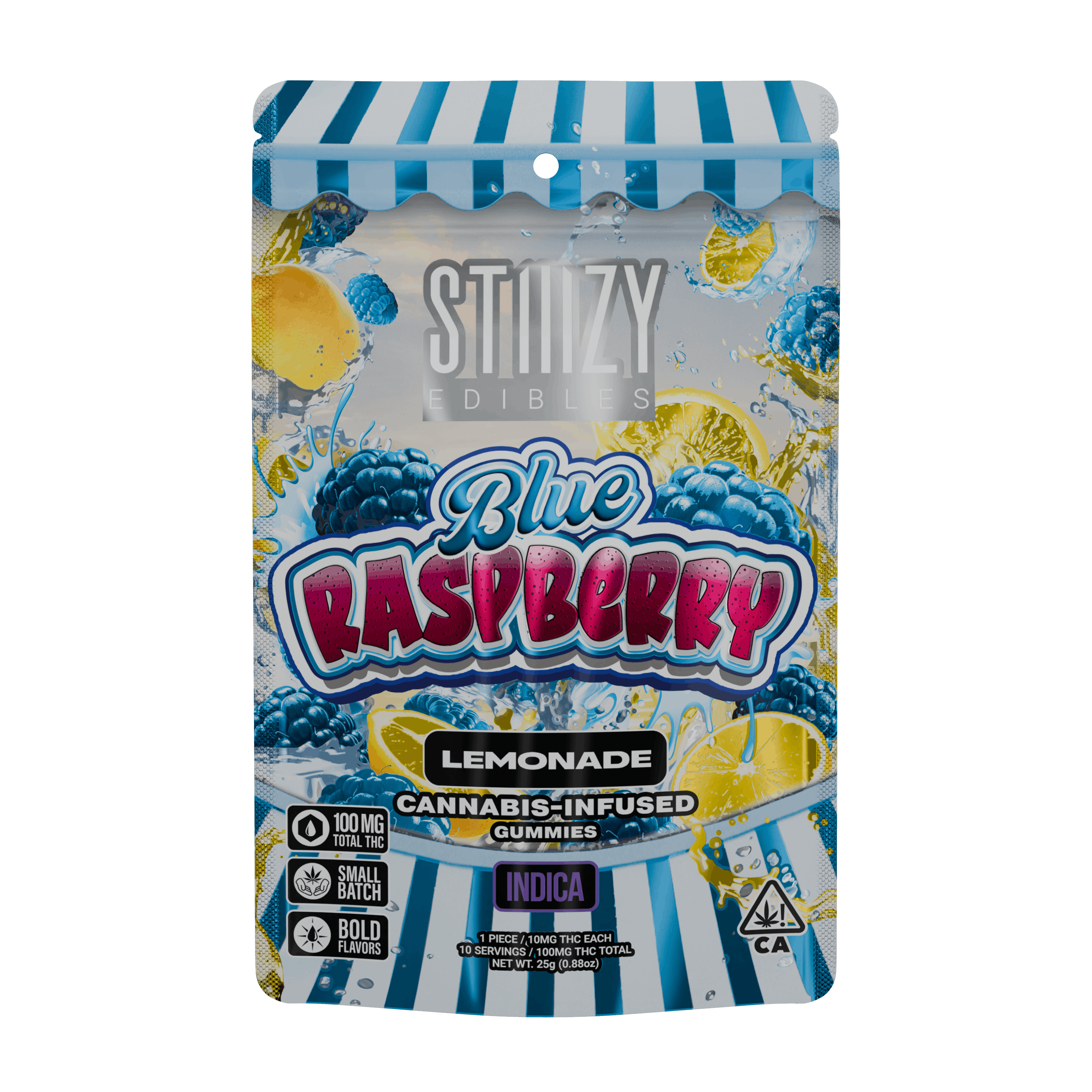Photograph of product: BLUE RASPBERRY LEMONADE GUMMIES - Oui'd - 100MG - STIIIZY