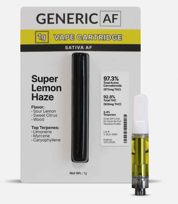 Photograph of Product: GENERIC AF | SUPER LEMON HAZE | VAPE CART