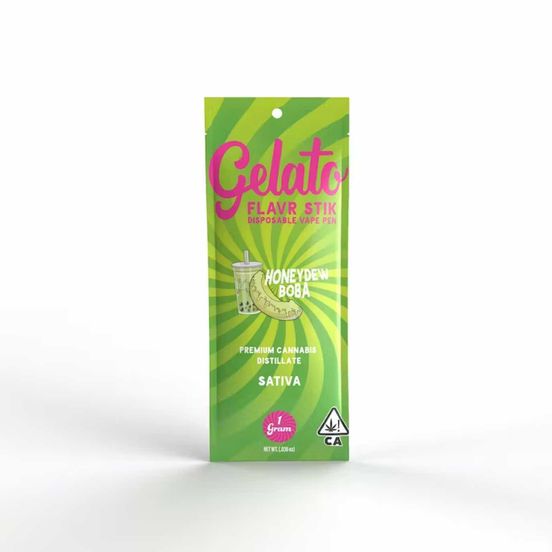 Photograph of product: Gelato AIO Vape Honeydew Boba 1g - 