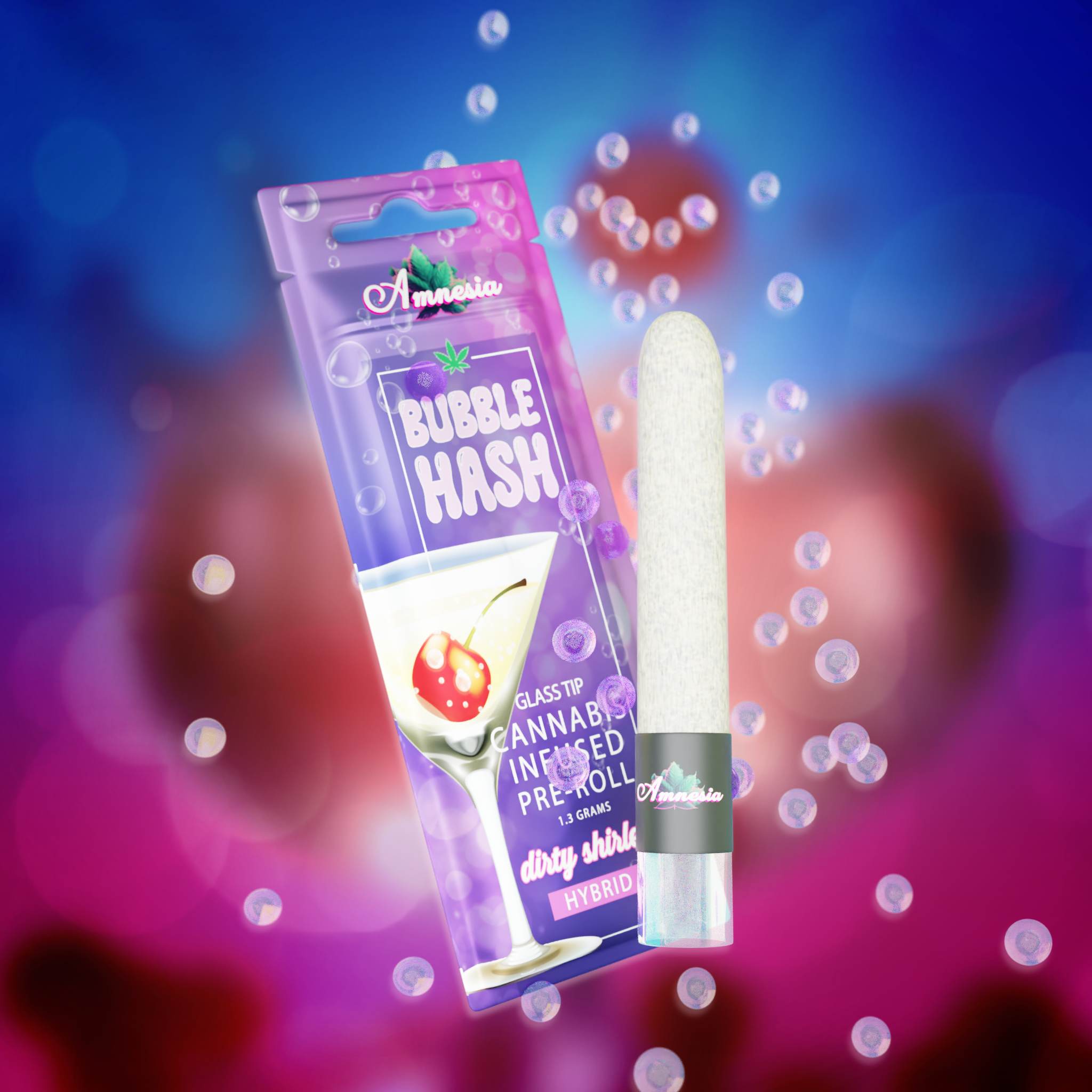 Photograph of product: Amnesia - Dirty Shirley Bubble au chocolat Infused Pre-Roll 1.3g