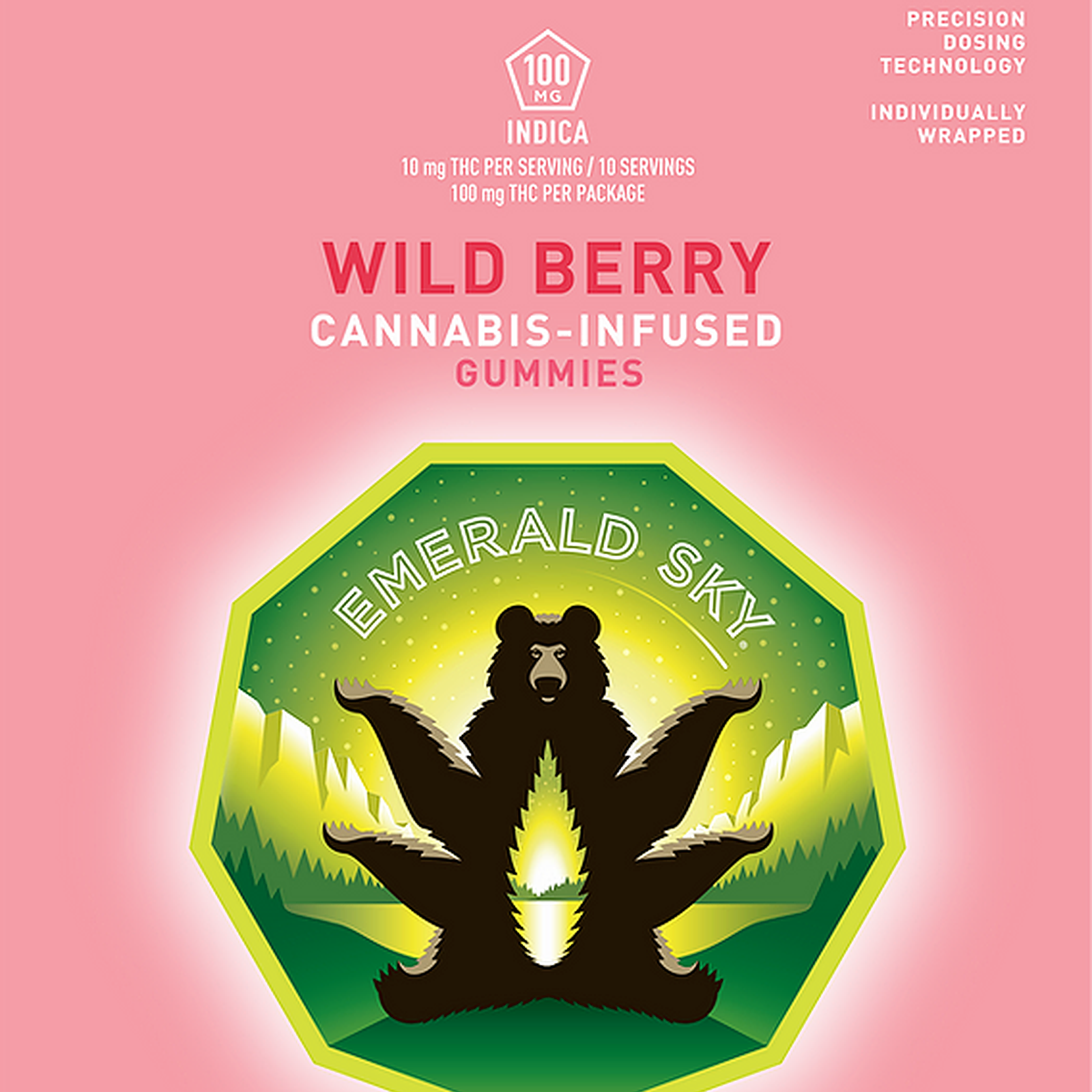 Photograph of product: Emerald Sky Wild Berry Gummies 100mg