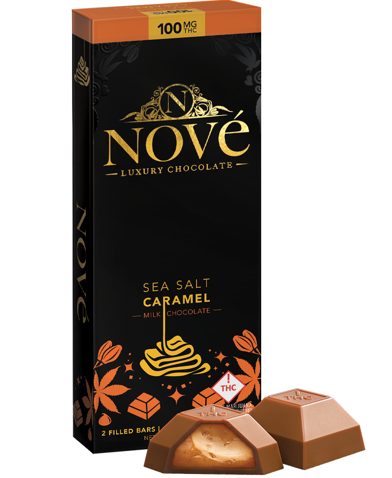 Photograph of product: Nove Milk Chocolate: Sea Salt Carmel