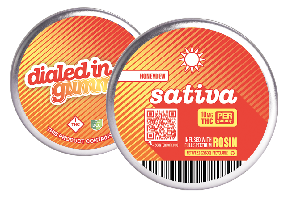 Photograph of Product: Hondeydew Sativa | Live Rosin Gummies | 10 x 10mg