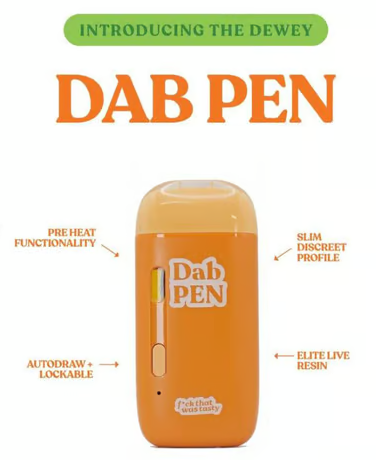 Photograph of product: Dewey Caribbean Chocolate Live Resin All-In-One Oui'd 1g