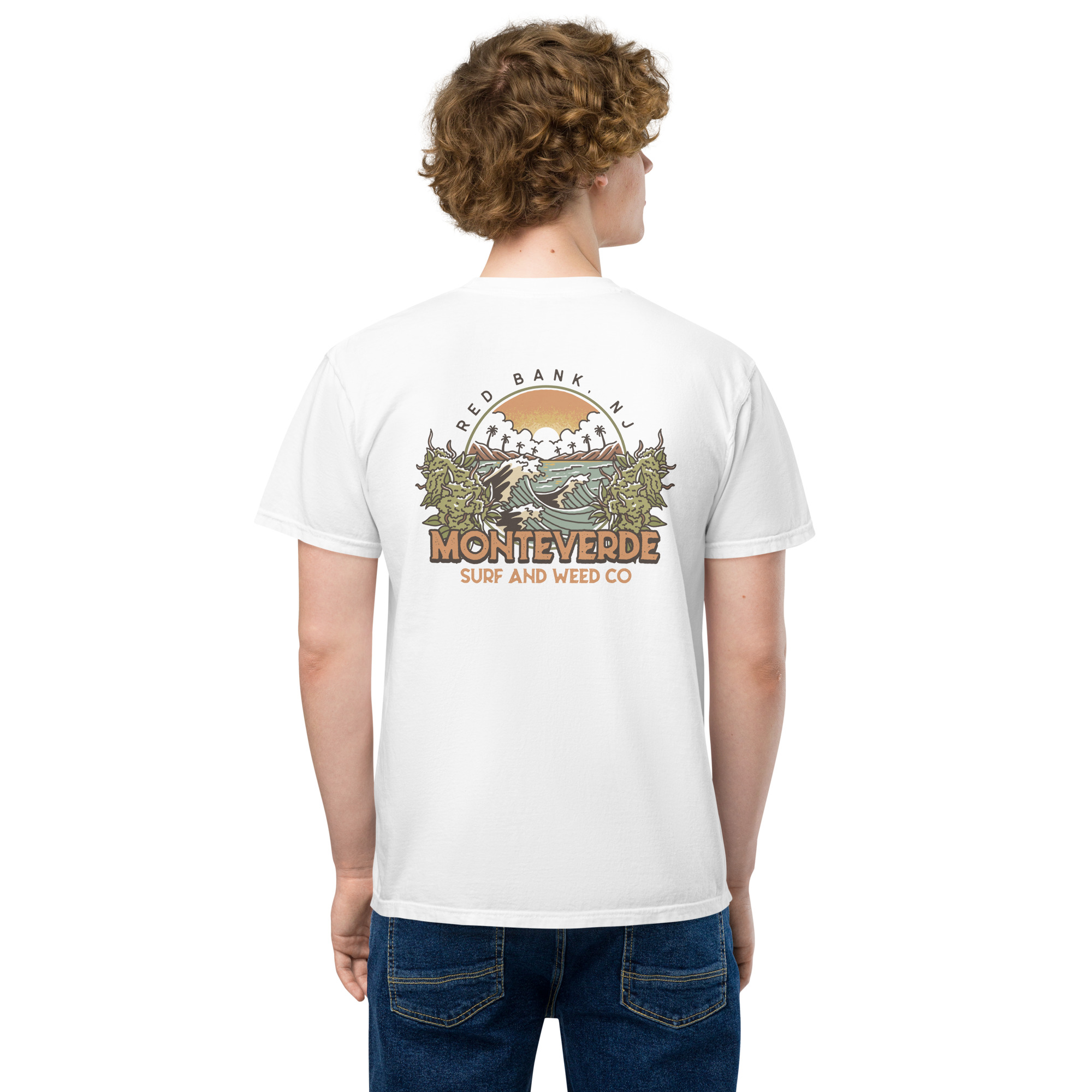 Photograph of product: Monteverde Surf & Oui'd Co White Pocketed Tee $25